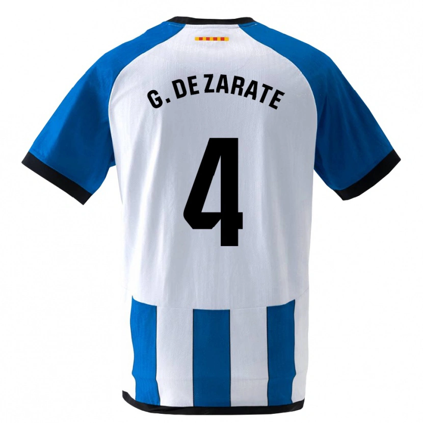 Danxen Mulher Camisola Urko González De Zárate #4 Azul Real Branco Principal 2026/27 Camisa Brasil