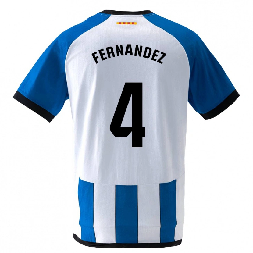 Danxen Mulher Camisola Marcos Fernández #4 Azul Real Branco Principal 2026/27 Camisa Brasil