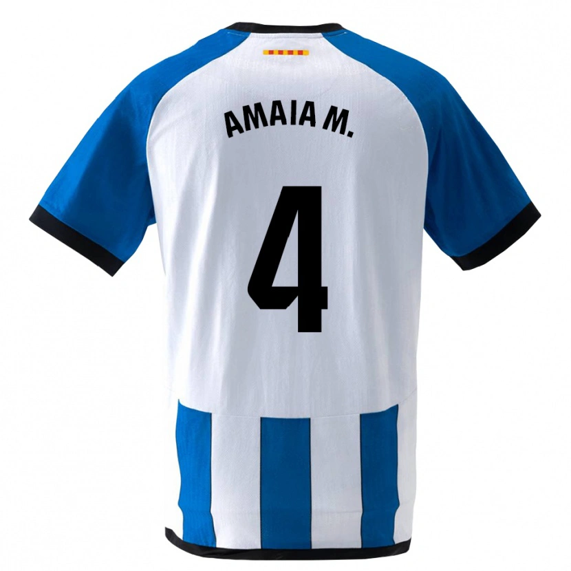 Danxen Mulher Camisola Amaia Martínez De La Peña #4 Azul Real Branco Principal 2026/27 Camisa Brasil