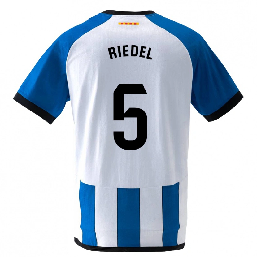 Danxen Mulher Camisola Clemens Riedel #5 Azul Real Branco Principal 2026/27 Camisa Brasil