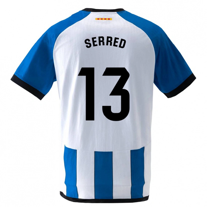 Danxen Mulher Camisola Llorenç Serred #13 Azul Real Branco Principal 2026/27 Camisa Brasil