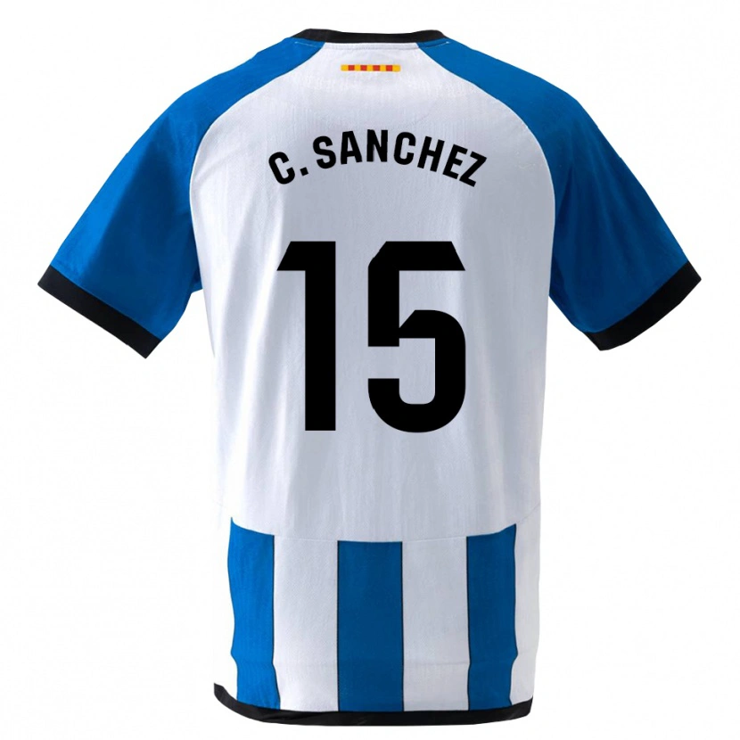 Danxen Mulher Camisola Carlos Sanchez #15 Azul Real Branco Principal 2026/27 Camisa Brasil