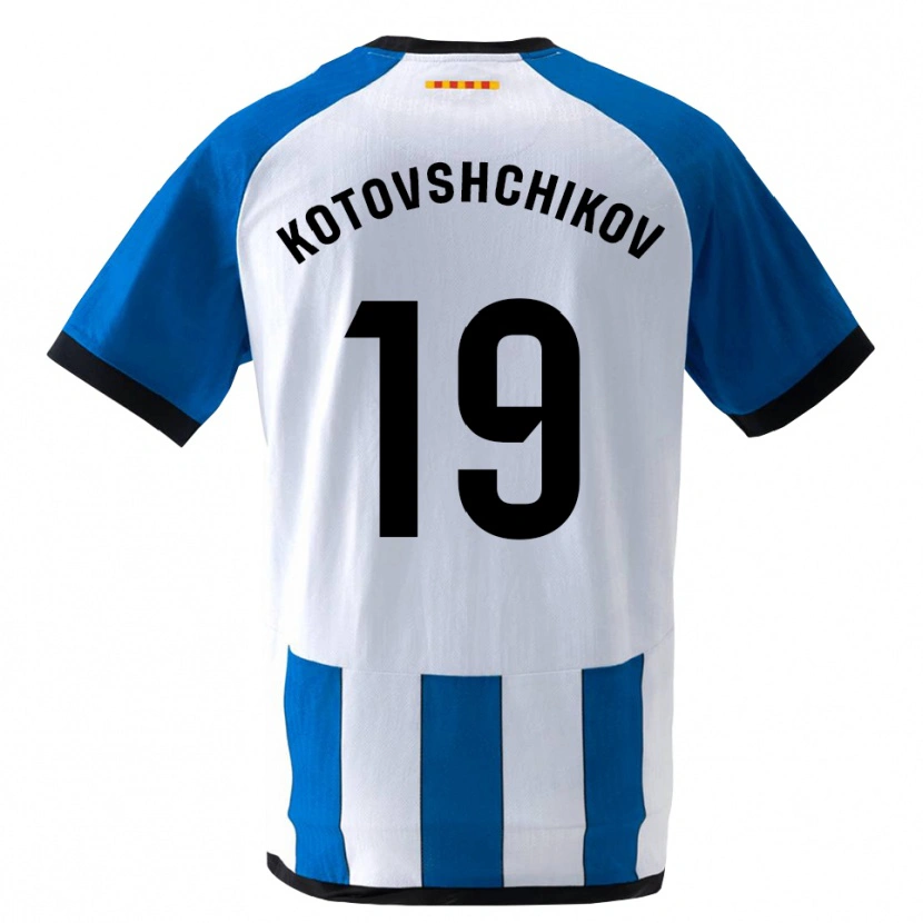 Danxen Mulher Camisola Makar Kotovshchikov #19 Azul Real Branco Principal 2026/27 Camisa Brasil