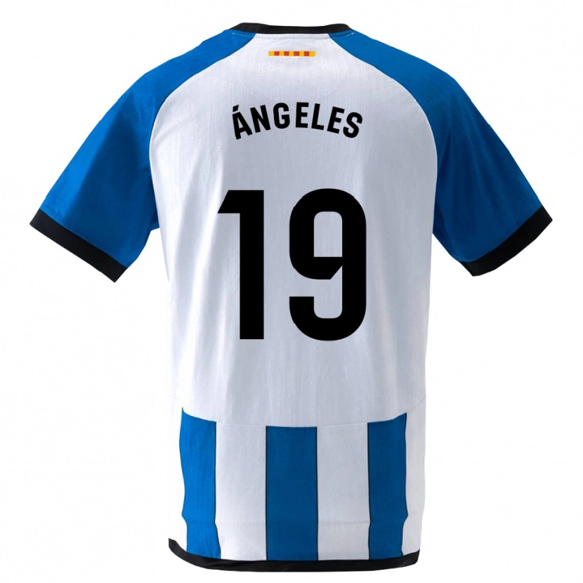 Danxen Mulher Camisola Ángeles Del Álamo Sánchez #19 Azul Real Branco Principal 2026/27 Camisa Brasil