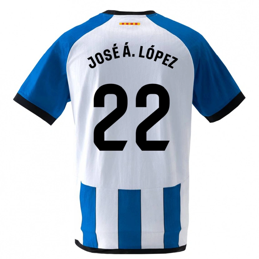 Danxen Mulher Camisola José Ángel López #22 Azul Real Branco Principal 2026/27 Camisa Brasil