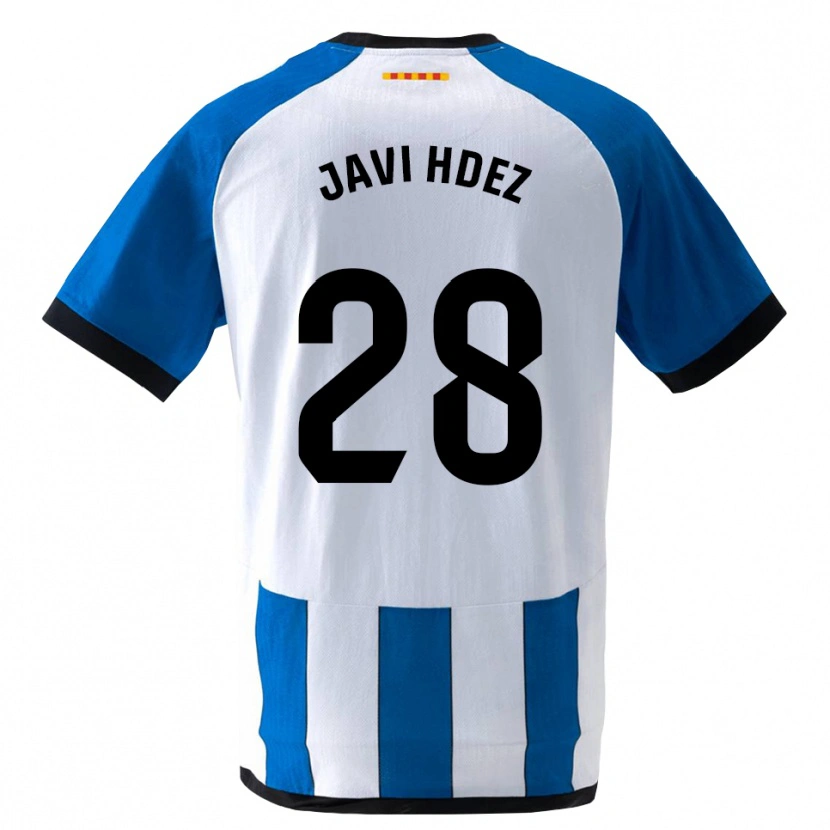 Danxen Mulher Camisola Javi Hernández #28 Azul Real Branco Principal 2026/27 Camisa Brasil