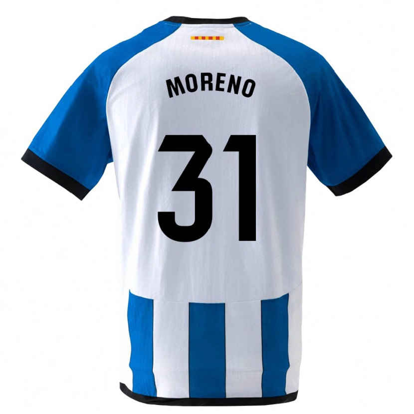 Danxen Mulher Camisola Jan Moreno #31 Azul Real Branco Principal 2026/27 Camisa Brasil