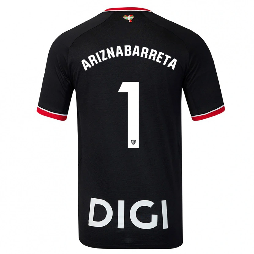 Danxen Mulher Camisola Oier Ariznabarreta #1 Preto Branco Vermelho Alternativa 2026/27 Camisa Brasil