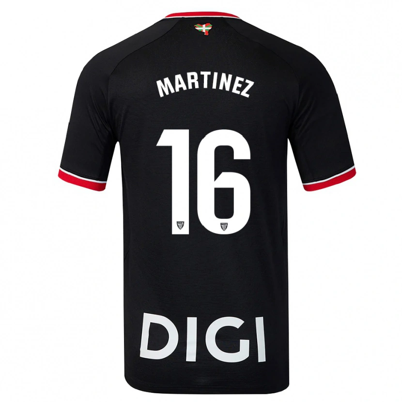 Danxen Mulher Camisola Pablo Martínez #16 Preto Branco Vermelho Alternativa 2026/27 Camisa Brasil