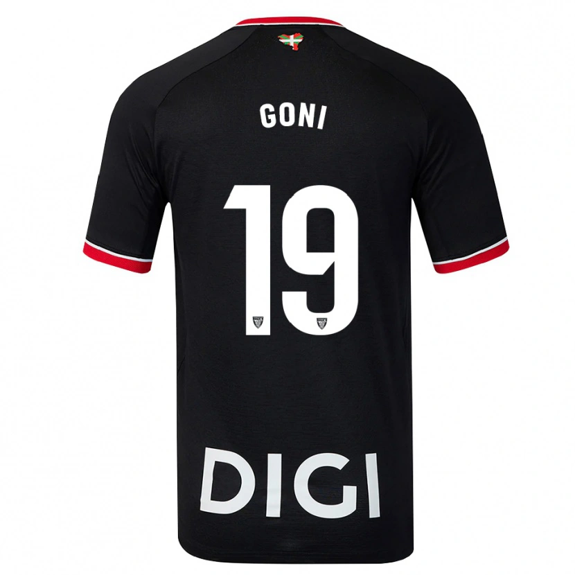 Danxen Mulher Camisola Marcos Goñi #19 Preto Branco Vermelho Alternativa 2026/27 Camisa Brasil