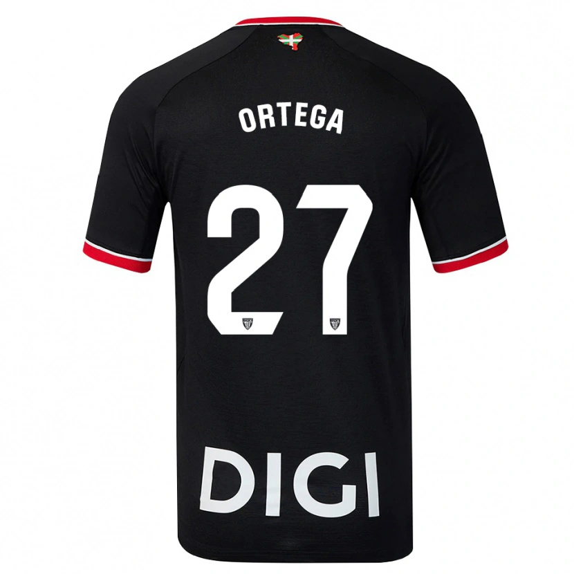 Danxen Mulher Camisola Sara Ortega #27 Preto Branco Vermelho Alternativa 2026/27 Camisa Brasil