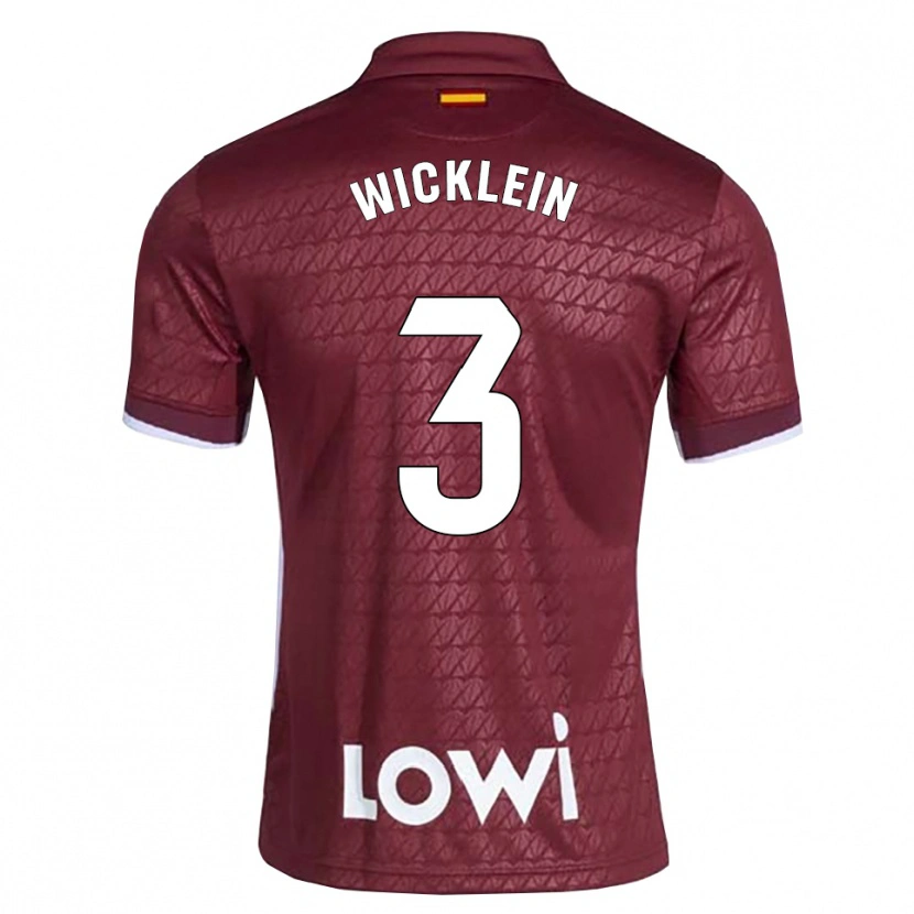 Danxen Mulher Camisola Johann Wicklein #3 Vermelho Escuro Branco Alternativa 2026/27 Camisa Brasil