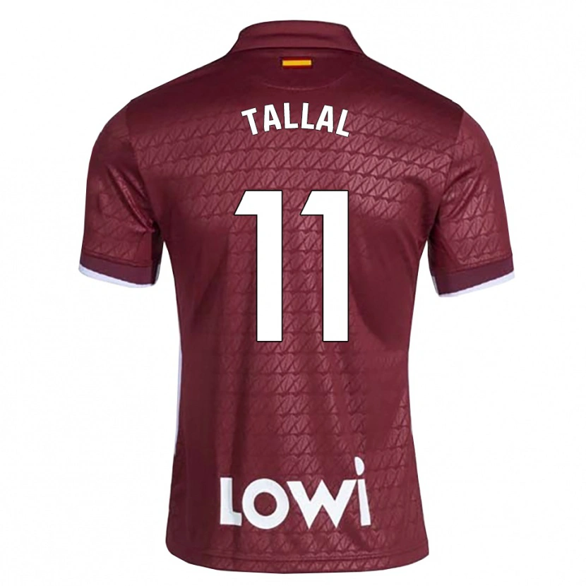 Danxen Mulher Camisola Yassin Tallal #11 Vermelho Escuro Branco Alternativa 2026/27 Camisa Brasil