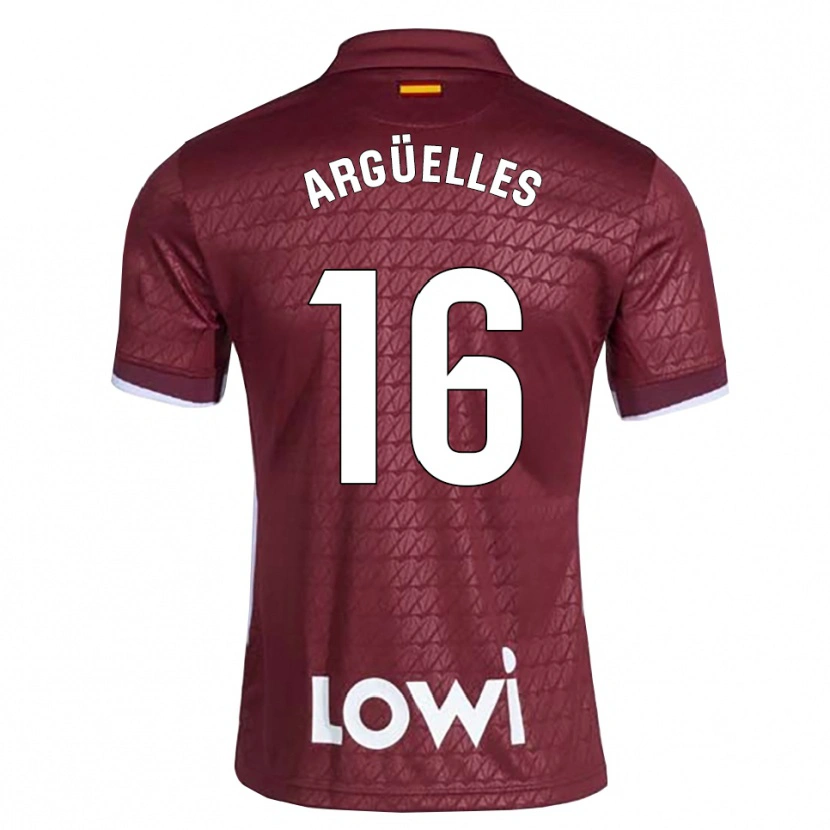 Danxen Mulher Camisola David Argüelles #16 Vermelho Escuro Branco Alternativa 2026/27 Camisa Brasil
