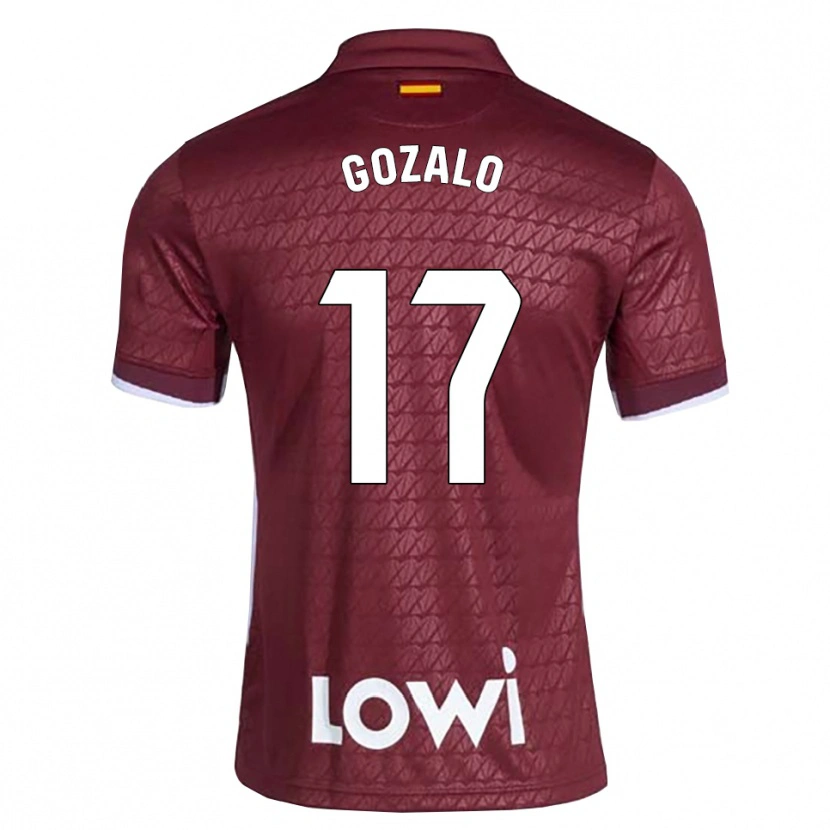 Danxen Mulher Camisola Marcos Gozalo #17 Vermelho Escuro Branco Alternativa 2026/27 Camisa Brasil