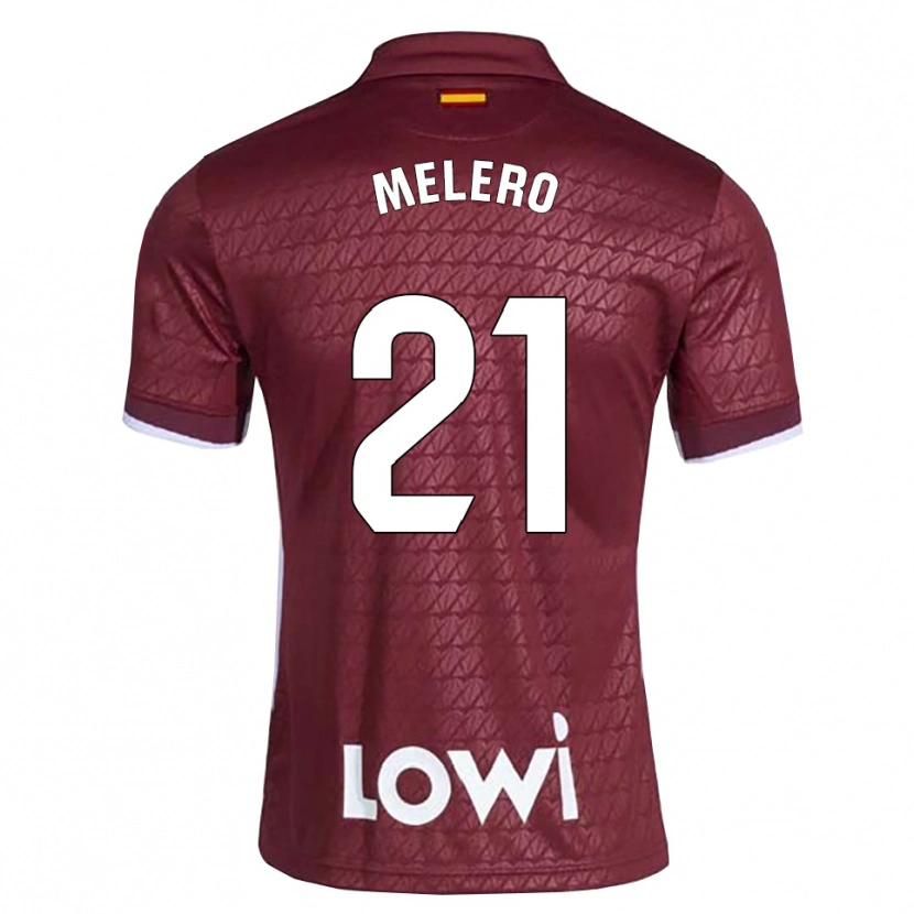 Danxen Mulher Camisola Pablo Melero #21 Vermelho Escuro Branco Alternativa 2026/27 Camisa Brasil