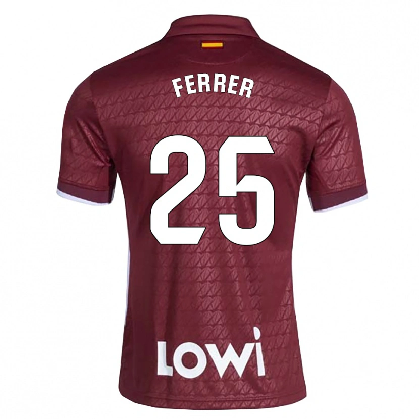 Danxen Mulher Camisola Diego Ferrer #25 Vermelho Escuro Branco Alternativa 2026/27 Camisa Brasil