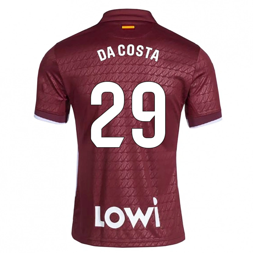 Danxen Mulher Camisola Coba Da Costa #29 Vermelho Escuro Branco Alternativa 2026/27 Camisa Brasil