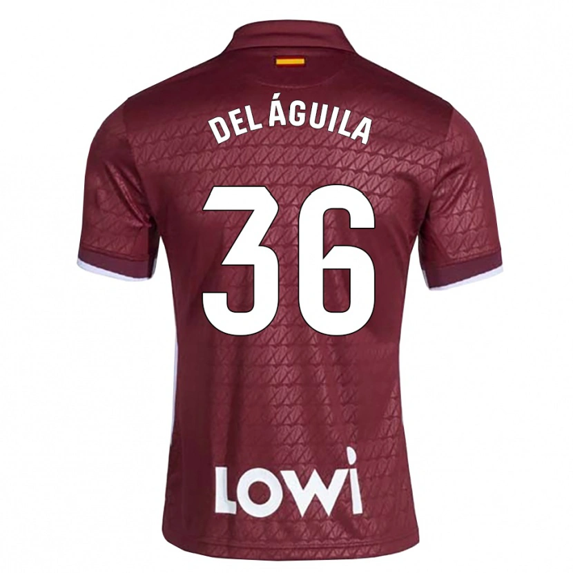 Danxen Mulher Camisola Ángel Del Águila #36 Vermelho Escuro Branco Alternativa 2026/27 Camisa Brasil