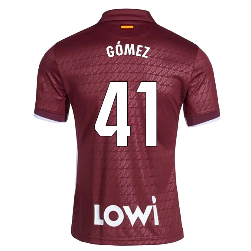 Danxen Mulher Camisola Álvaro Gómez #41 Vermelho Escuro Branco Alternativa 2026/27 Camisa Brasil