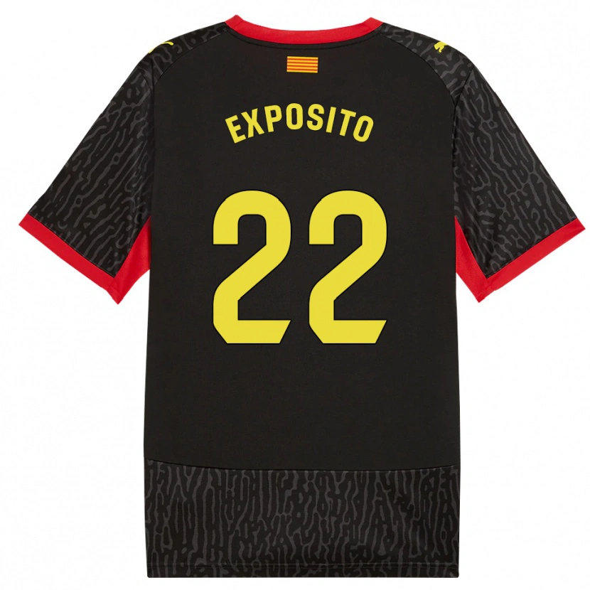 Danxen Mulher Camisola Samu Exposito #22 Preto Amarelo Vermelho Alternativa 2026/27 Camisa Brasil