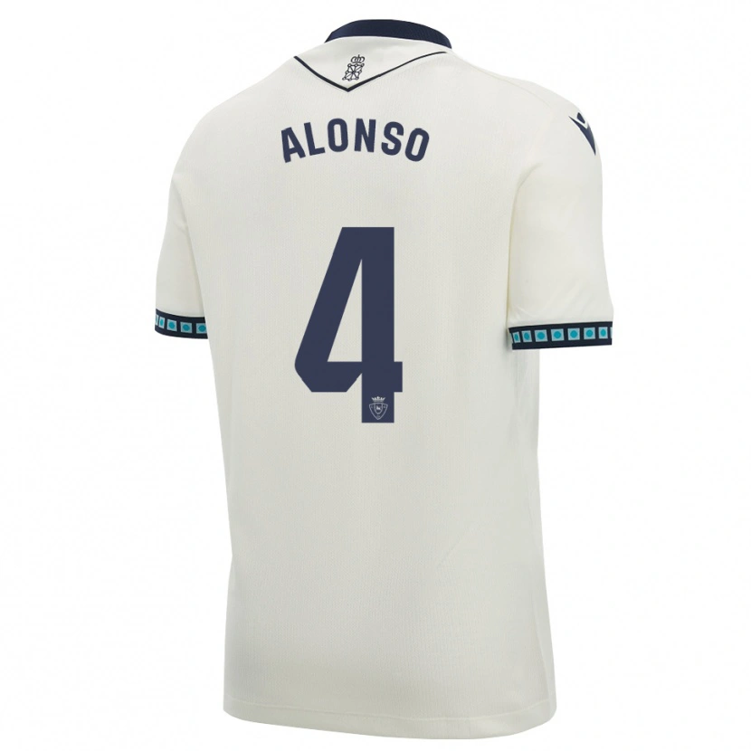 Danxen Mulher Camisola Ander Alonso #4 Branco Preto Azul Céu Claro Alternativa 2026/27 Camisa Brasil