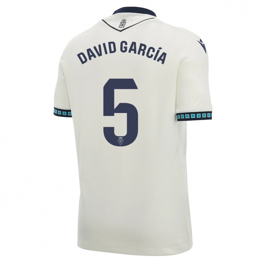 Danxen Mulher Camisola David García #5 Branco Preto Azul Céu Claro Alternativa 2026/27 Camisa Brasil