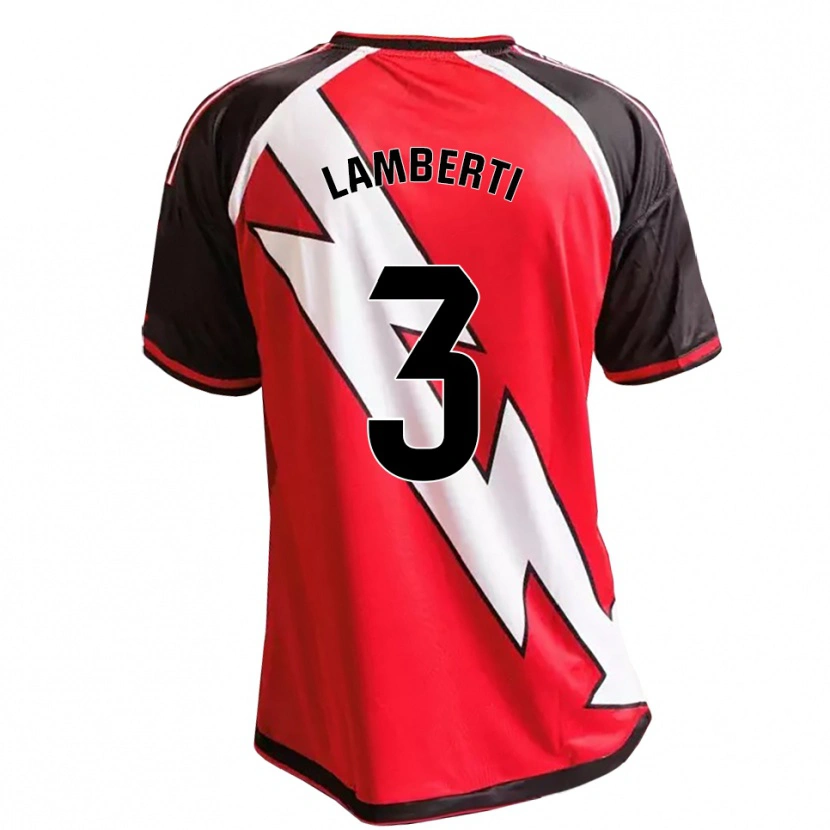 Danxen Mulher Camisola Luca Lamberti #3 Vermelho Preto Branco Alternativa 2026/27 Camisa Brasil