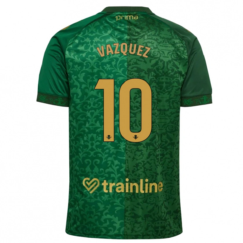 Danxen Mulher Camisola Alejandro Vázquez #10 Verde Floresta Dourado Escuro Alternativa 2026/27 Camisa Brasil