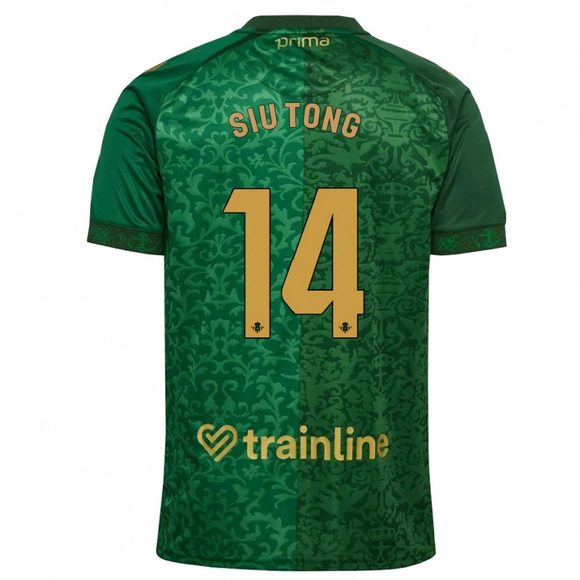 Danxen Mulher Camisola Siu-Tong Hung #14 Verde Floresta Dourado Escuro Alternativa 2026/27 Camisa Brasil
