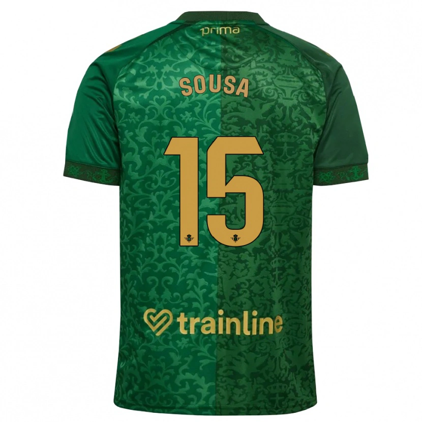 Danxen Mulher Camisola Vasco Sousa #15 Verde Floresta Dourado Escuro Alternativa 2026/27 Camisa Brasil