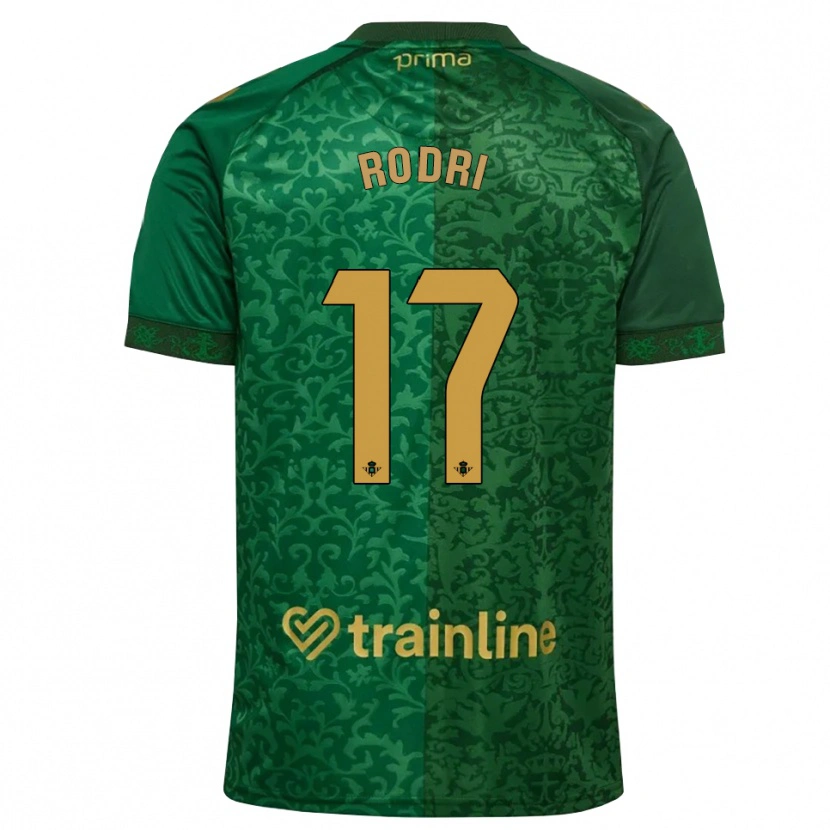Danxen Mulher Camisola Rodri Sanchez #17 Verde Floresta Dourado Escuro Alternativa 2026/27 Camisa Brasil