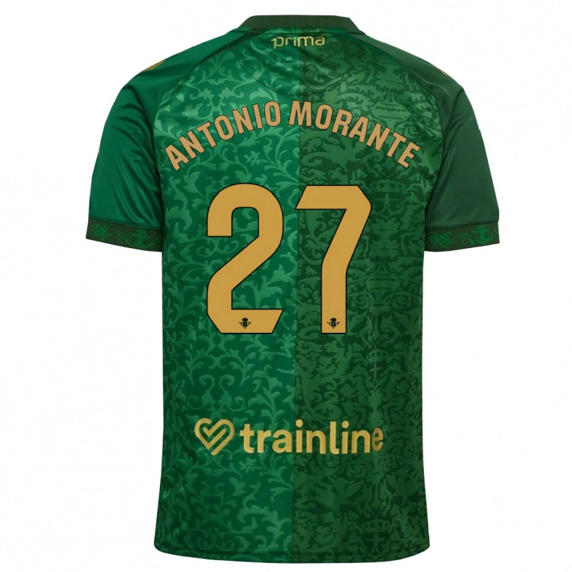 Danxen Mulher Camisola José Antonio Morante #27 Verde Floresta Dourado Escuro Alternativa 2026/27 Camisa Brasil