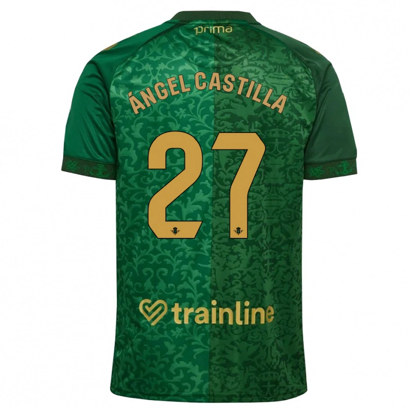 Danxen Mulher Camisola Miguel Ángel Castilla #27 Verde Floresta Dourado Escuro Alternativa 2026/27 Camisa Brasil