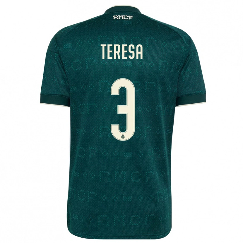 Danxen Mulher Camisola Teresa Abelleira #3 Cinza Ardósia Escuro Branco Alternativa 2026/27 Camisa Brasil