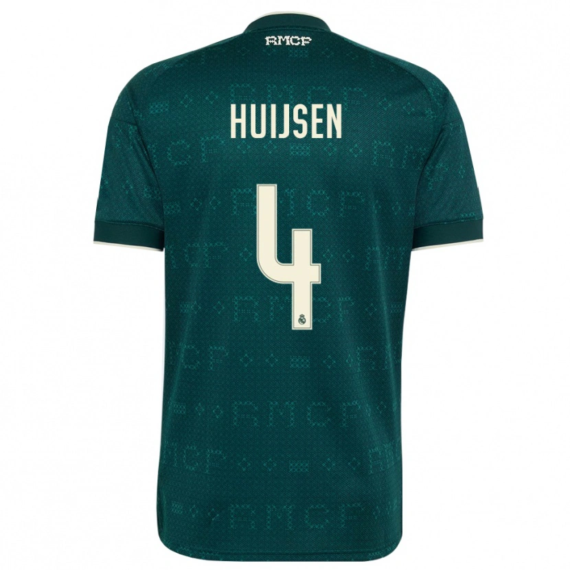 Danxen Mulher Camisola Dean Huijsen #4 Cinza Ardósia Escuro Branco Alternativa 2026/27 Camisa Brasil