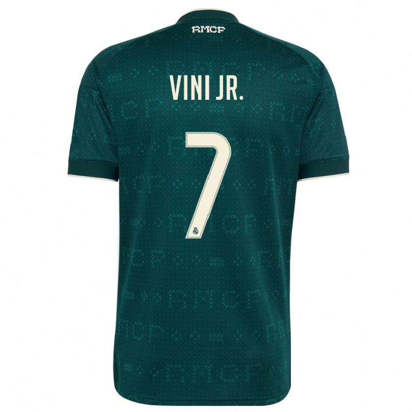 Danxen Mulher Camisola Vinicius Junior #7 Cinza Ardósia Escuro Branco Alternativa 2026/27 Camisa Brasil