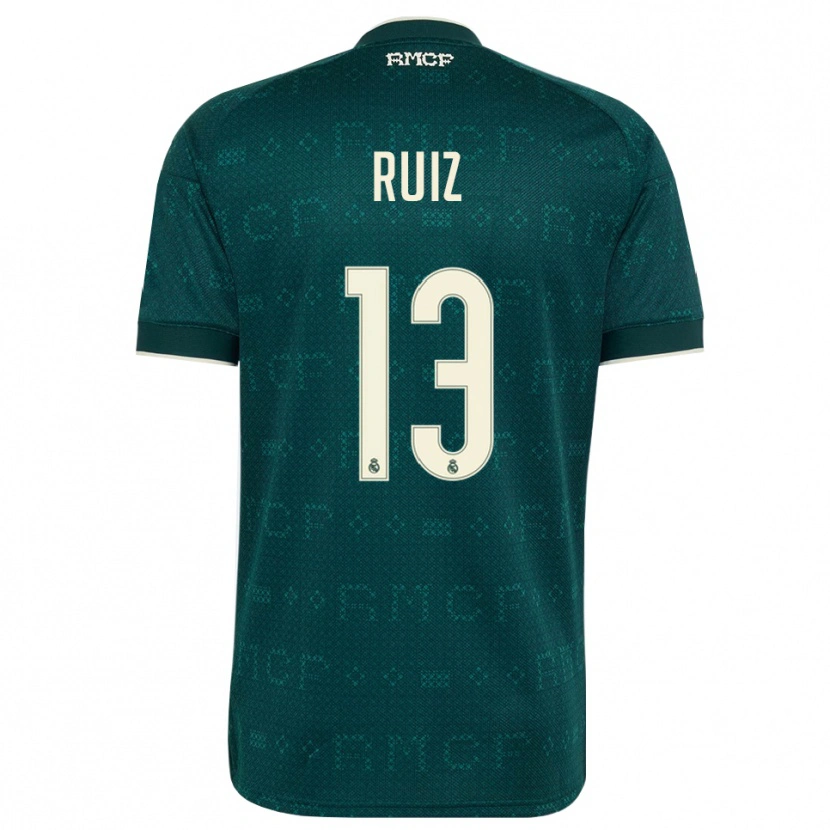 Danxen Mulher Camisola Guillermo Ruiz #13 Cinza Ardósia Escuro Branco Alternativa 2026/27 Camisa Brasil
