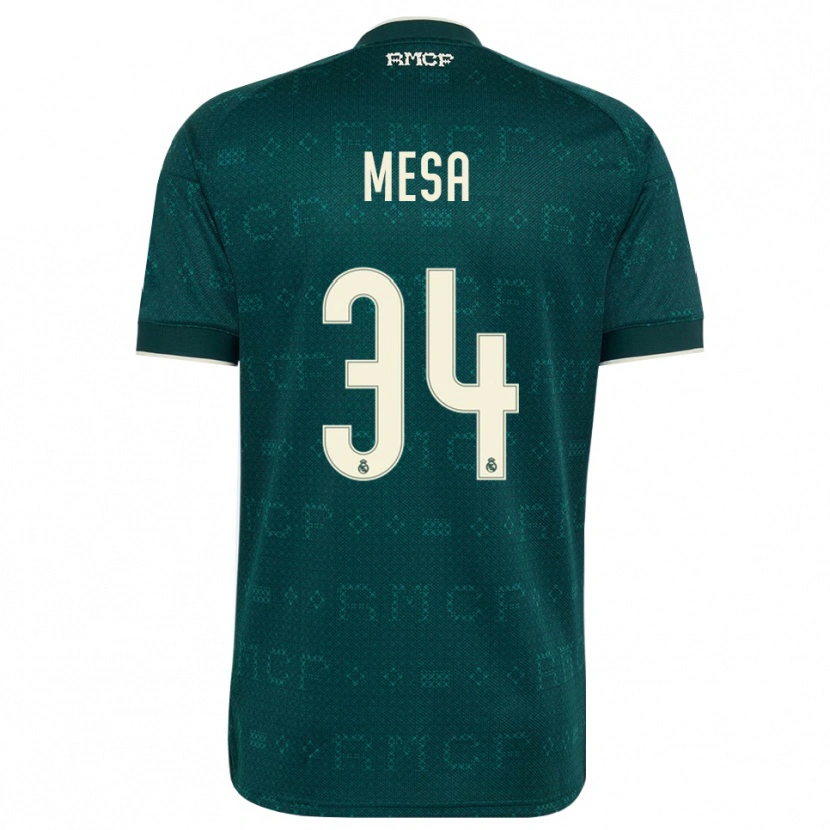 Danxen Mulher Camisola Óscar Mesa #34 Cinza Ardósia Escuro Branco Alternativa 2026/27 Camisa Brasil