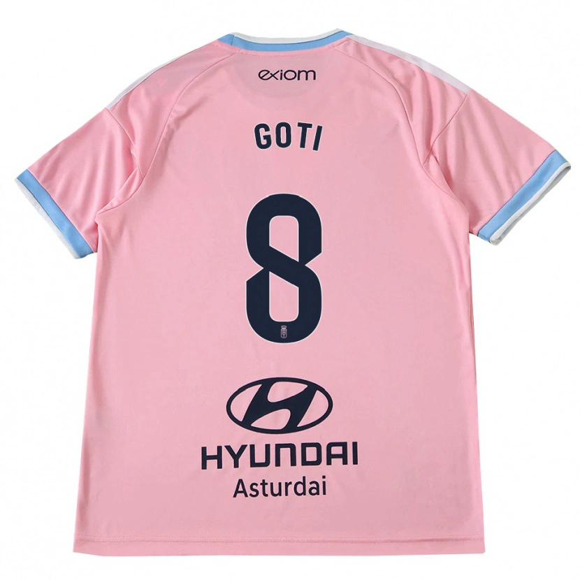 Danxen Mulher Camisola Mikel Goti #8 Azul Centáurea Rosa Alternativa 2026/27 Camisa Brasil