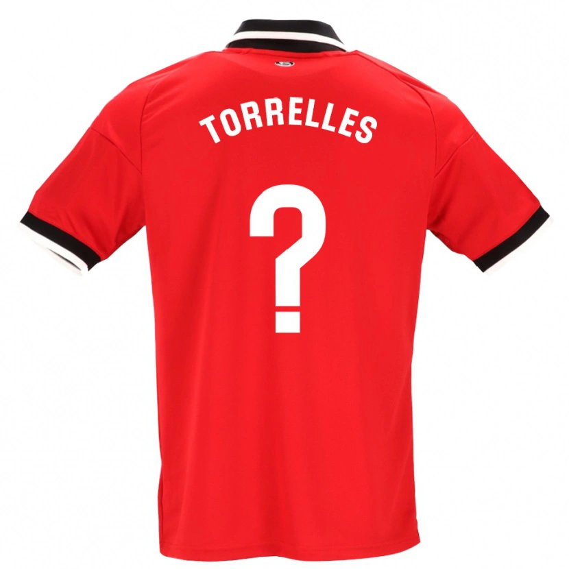 Danxen Mulher Camisola Genís Torrelles #0 Preto Branco Vermelho Alternativa 2026/27 Camisa Brasil