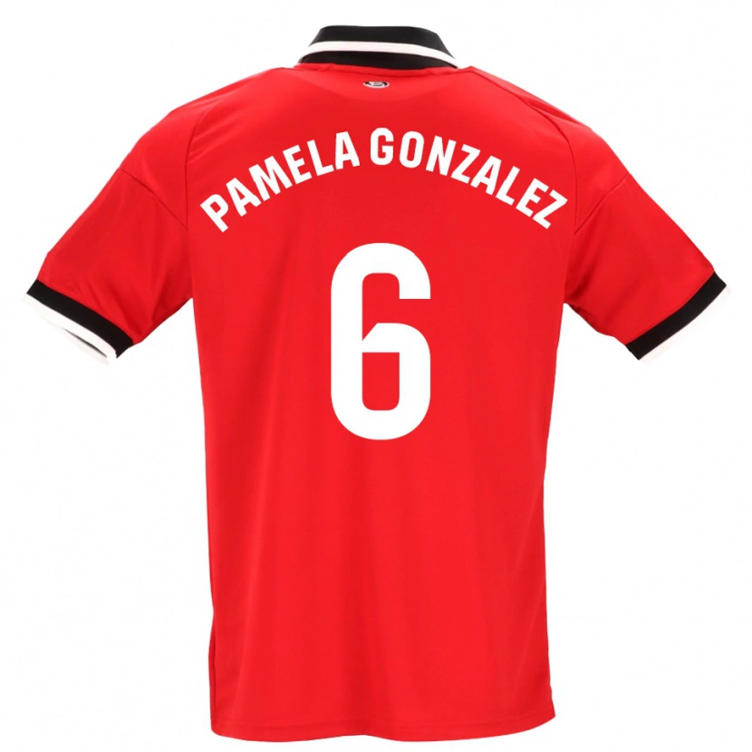 Danxen Mulher Camisola Cinthia Pamela González Medina #6 Preto Branco Vermelho Alternativa 2026/27 Camisa Brasil