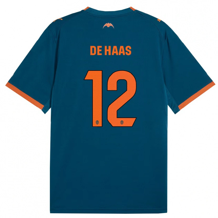 Danxen Mulher Camisola Justin De Haas #12 Azul Aço Laranja Alternativa 2026/27 Camisa Brasil