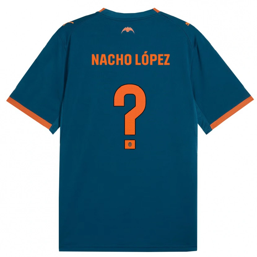 Danxen Mulher Camisola Nacho López #0 Azul Aço Laranja Alternativa 2026/27 Camisa Brasil