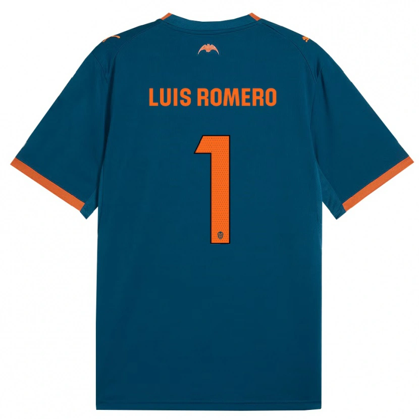 Danxen Mulher Camisola Luis Romero #1 Azul Aço Laranja Alternativa 2026/27 Camisa Brasil