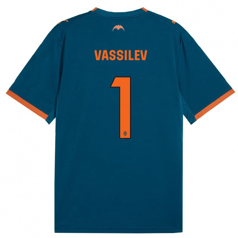 Danxen Mulher Camisola David Vassilev #1 Azul Aço Laranja Alternativa 2026/27 Camisa Brasil