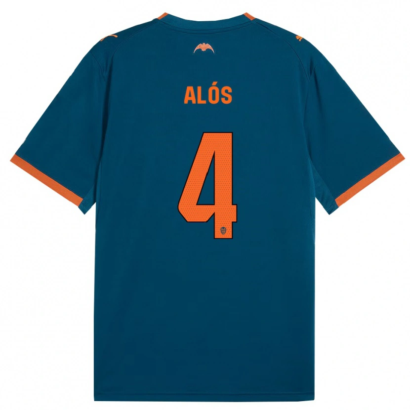 Danxen Mulher Camisola Carlos Alós #4 Azul Aço Laranja Alternativa 2026/27 Camisa Brasil