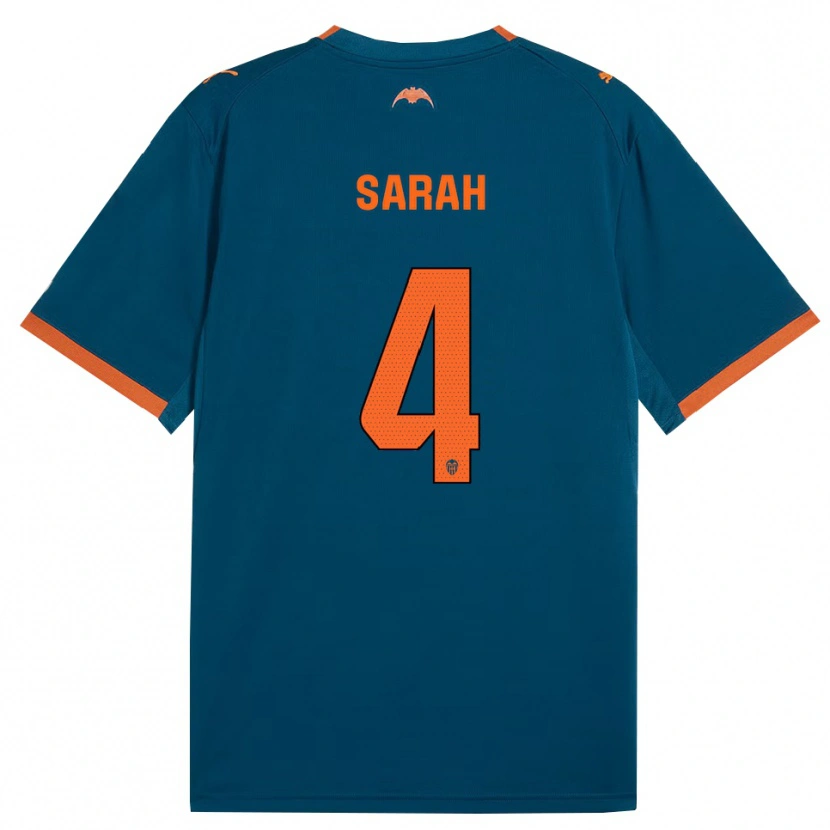 Danxen Mulher Camisola Sarah Hagg #4 Azul Aço Laranja Alternativa 2026/27 Camisa Brasil