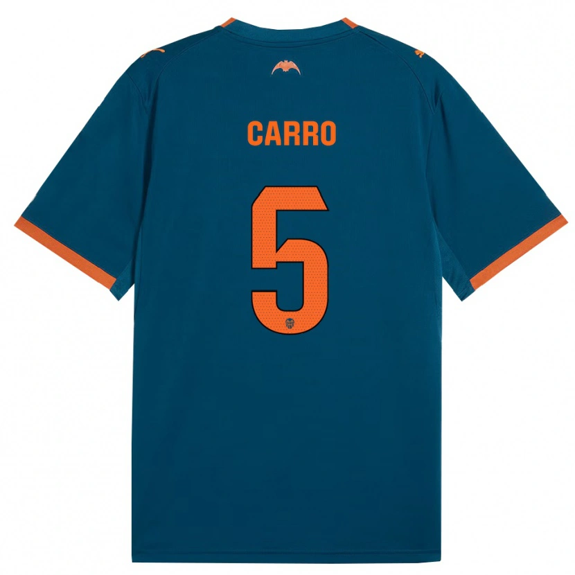Danxen Mulher Camisola Marta Carro #5 Azul Aço Laranja Alternativa 2026/27 Camisa Brasil