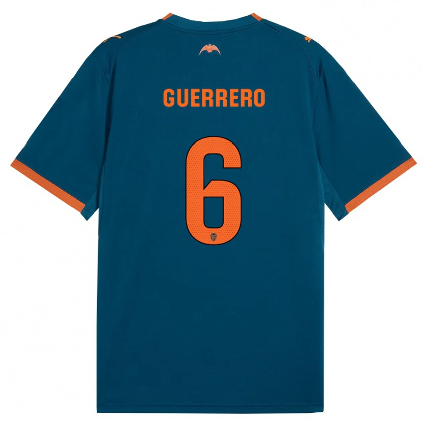 Danxen Mulher Camisola Paula Guerrero #6 Azul Aço Laranja Alternativa 2026/27 Camisa Brasil